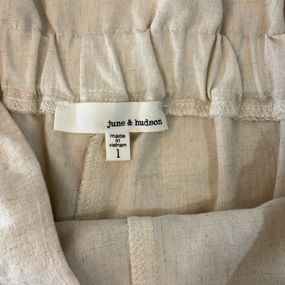 NWT June and Hudson Wide Leg Capri Length Oatmeal Color Pants - Picture 5 of 9